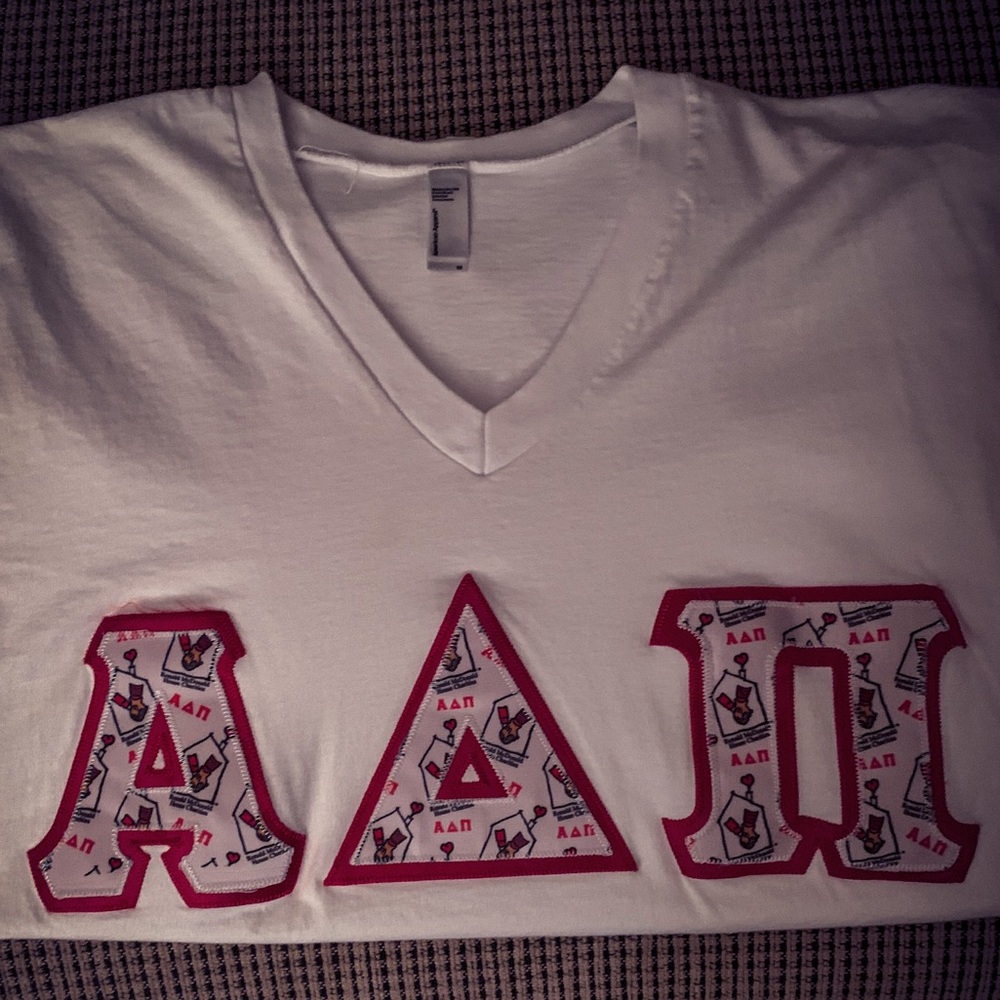 ADPi Greek Letter T-shirt with RMHC pattern